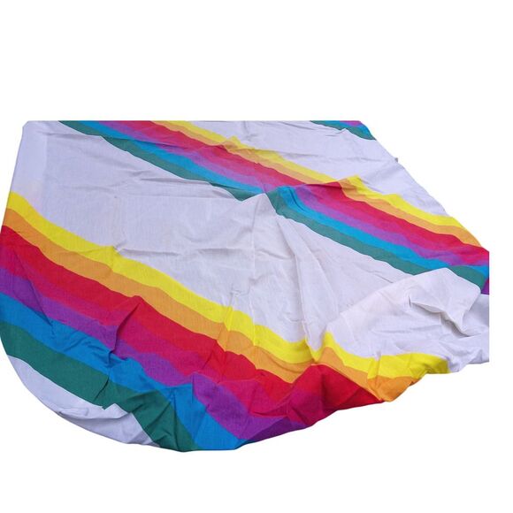 Vintage Thomaston Mills Rainbow Twin Sheet 3 Piece Set READ - Picture 10 of 12